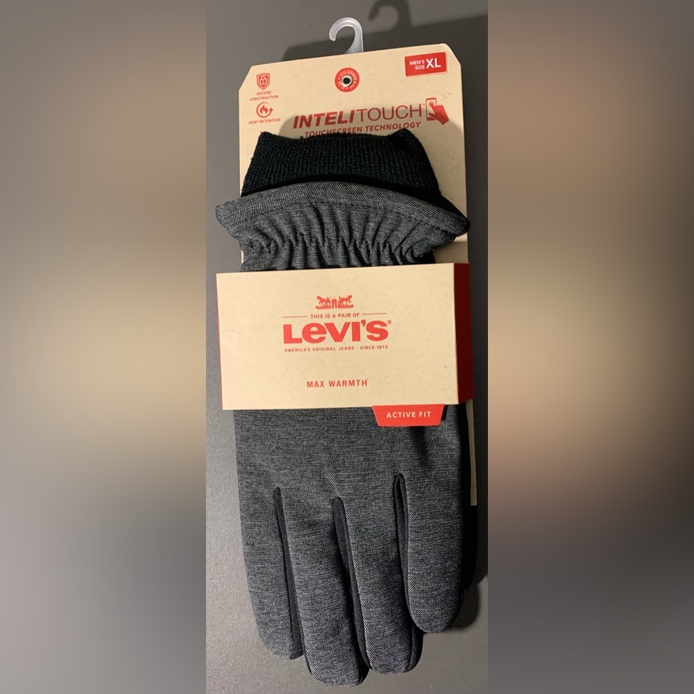 LEVI'S GLOVES SIZE XL INTELITOUCH!
TOUCHSGREEN TECHNOLOGY MAX WARMTH
ACTIVE FIT
